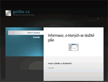 Tablet Screenshot of goldia.cz