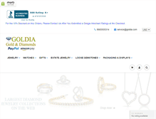 Tablet Screenshot of goldia.com